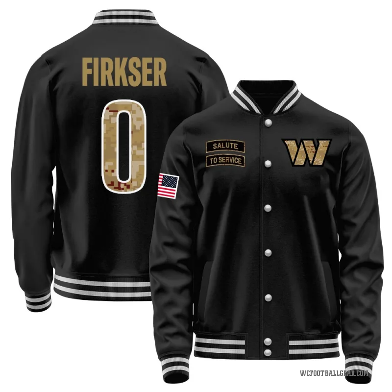 Anthony Firkser Men's Black Washington Commanders Salute to Service Sideline Performance Jacket