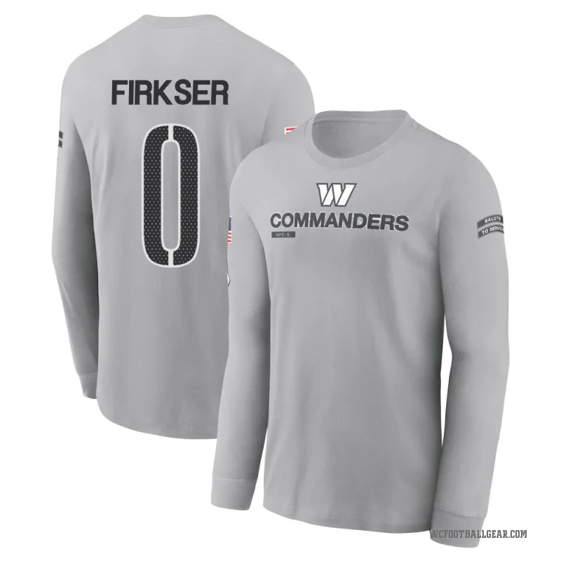 Anthony Firkser Men's Gray Washington Commanders 2024 Salute to Service Long Sleeve T-Shirt