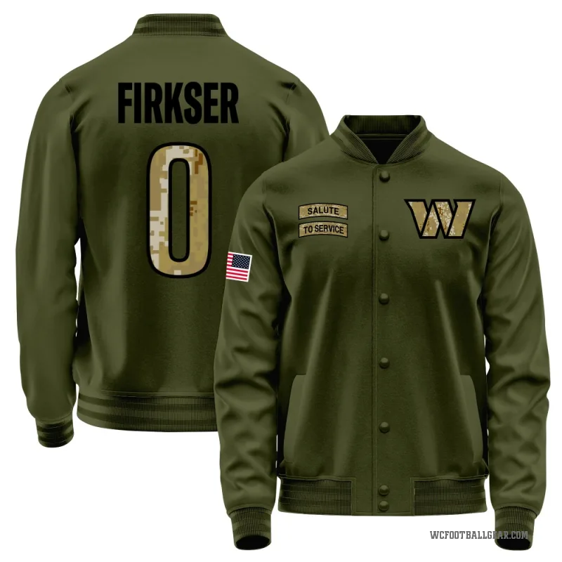 Anthony Firkser Men's Olive Washington Commanders Salute to Service Sideline Performance Jacket