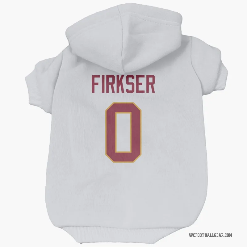 Anthony Firkser  White Washington Commanders  Cat & Dog Pet Hoodie