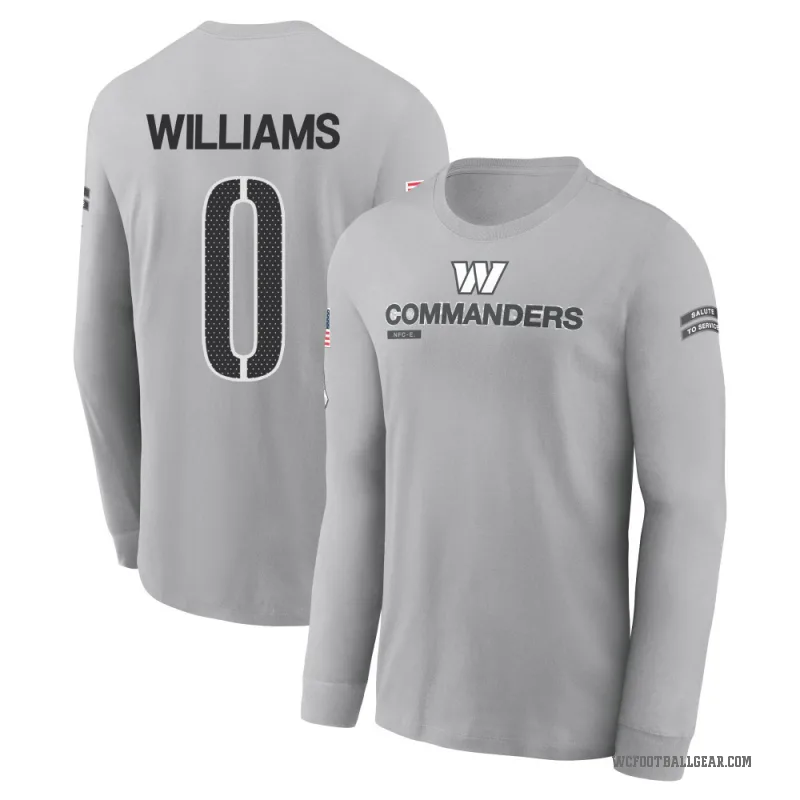 Antonio Williams Youth Gray Washington Commanders 2024 Salute to Service Long Sleeve T-Shirt