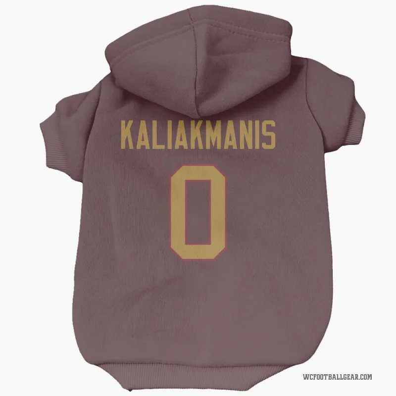 Athan Kaliakmanis  Gold Washington Commanders   Burgundy  Cat & Dog Pet Hoodie