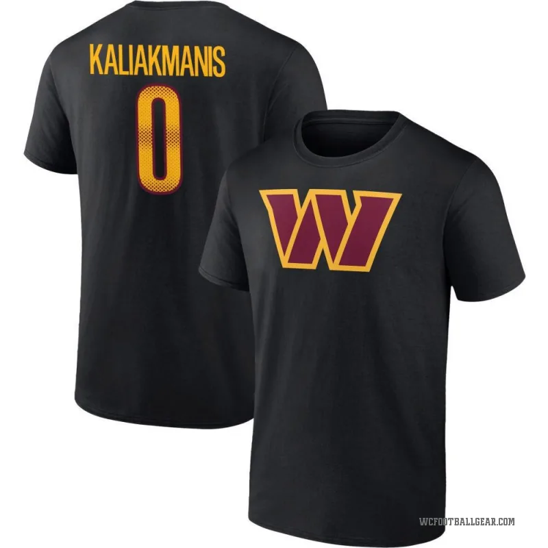Athan Kaliakmanis Men's Black Washington Commanders T-Shirt