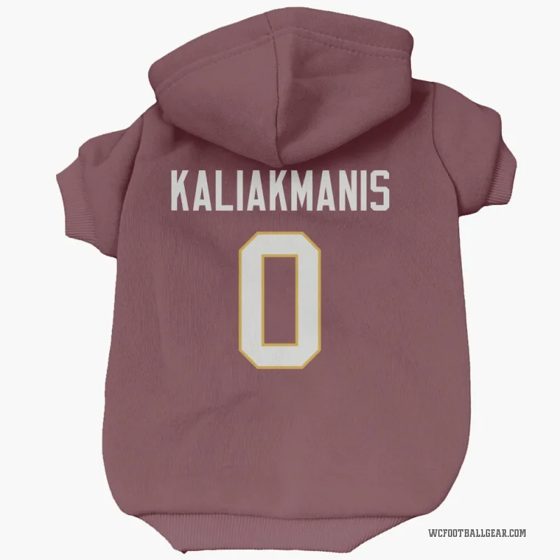 Athan Kaliakmanis  Washington Commanders   Burgundy Cat & Dog Pet Hoodie
