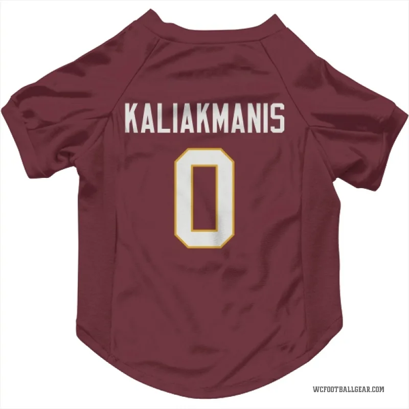 Athan Kaliakmanis  Washington Commanders   Burgundy Cat & Dog Pet Jersey