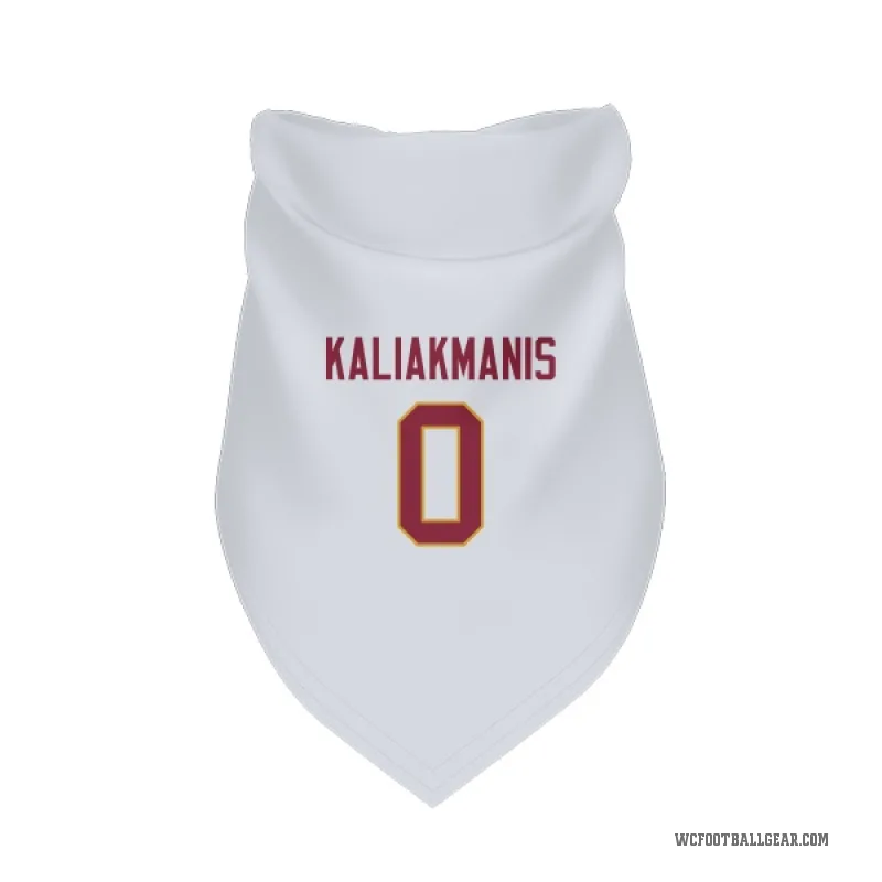 Athan Kaliakmanis  White Washington Commanders  Cat & Dog Pet Bandana
