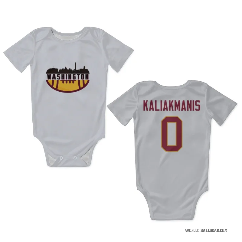 Athan Kaliakmanis  White Washington Commanders  Newborn & Infant Bodysuit
