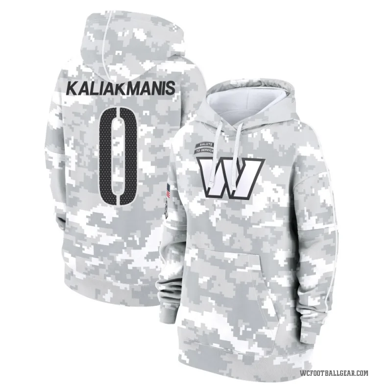 Athan Kaliakmanis Women's Camo Washington Commanders Arctic 2024 Salute to Service Club Fleece Pullover Hoodie