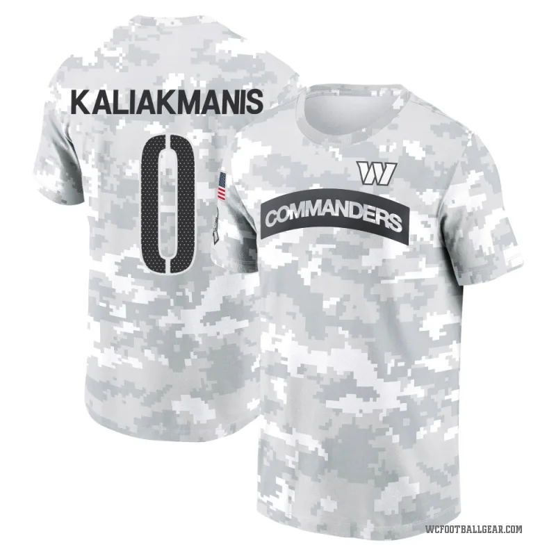 Athan Kaliakmanis Youth Camo Washington Commanders Arctic 2024 Salute to Service Performance T-Shirt