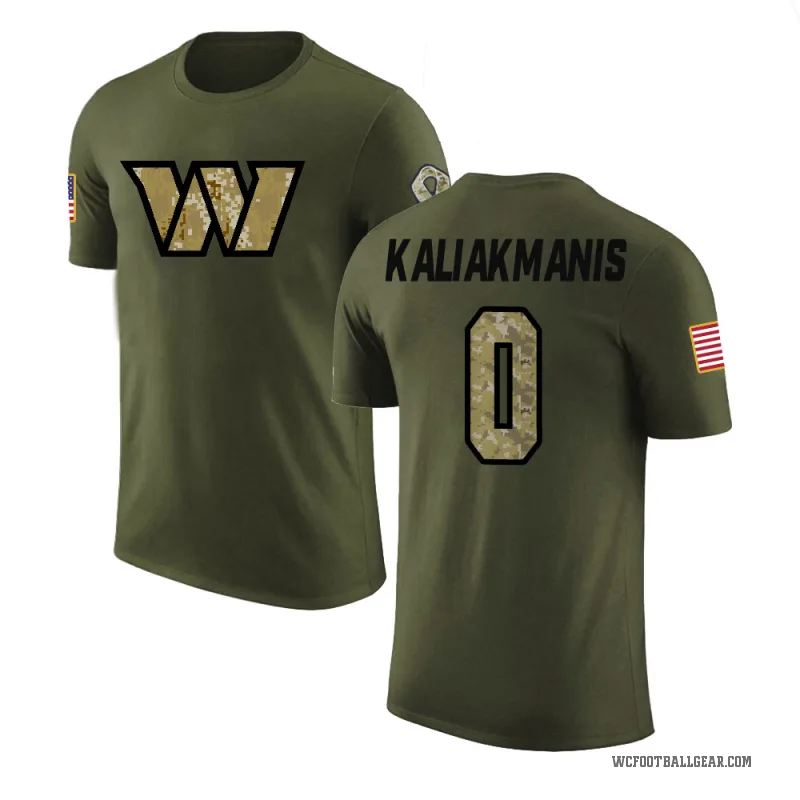 Athan Kaliakmanis Youth Olive Washington Commanders Salute to Service T-Shirt