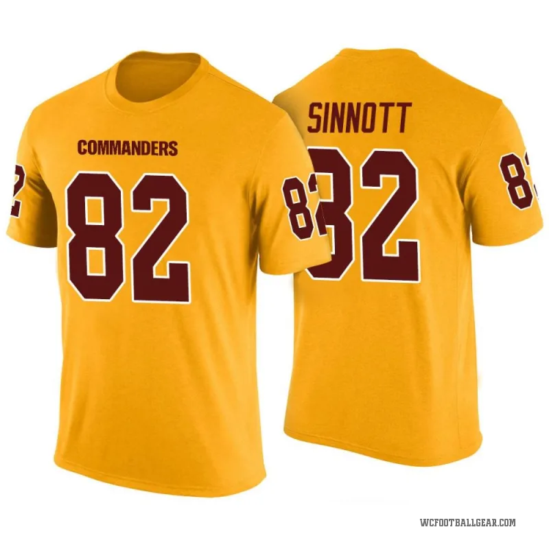 Ben Sinnott Men's Yellow Washington Commanders Color Rush T-Shirt