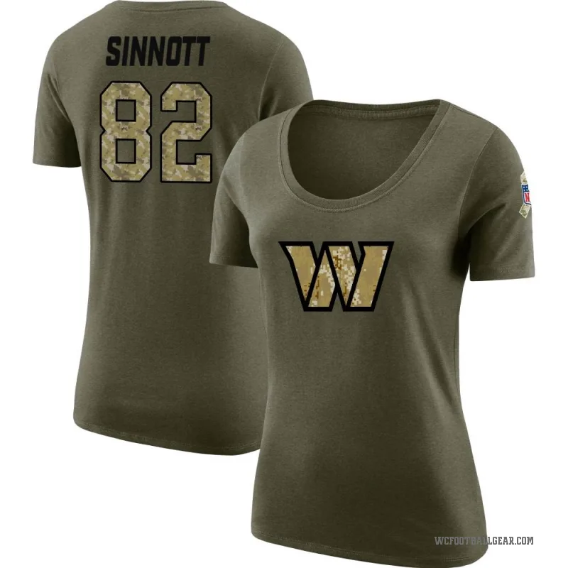 Ben Sinnott Women's Olive Washington Commanders Salute to Service Scoop Neck T-Shirt