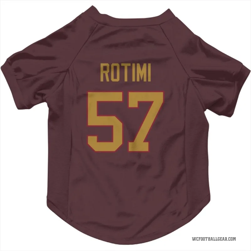 Bunmi Rotimi  Gold Washington Commanders   Burgundy  Cat & Dog Pet Jersey