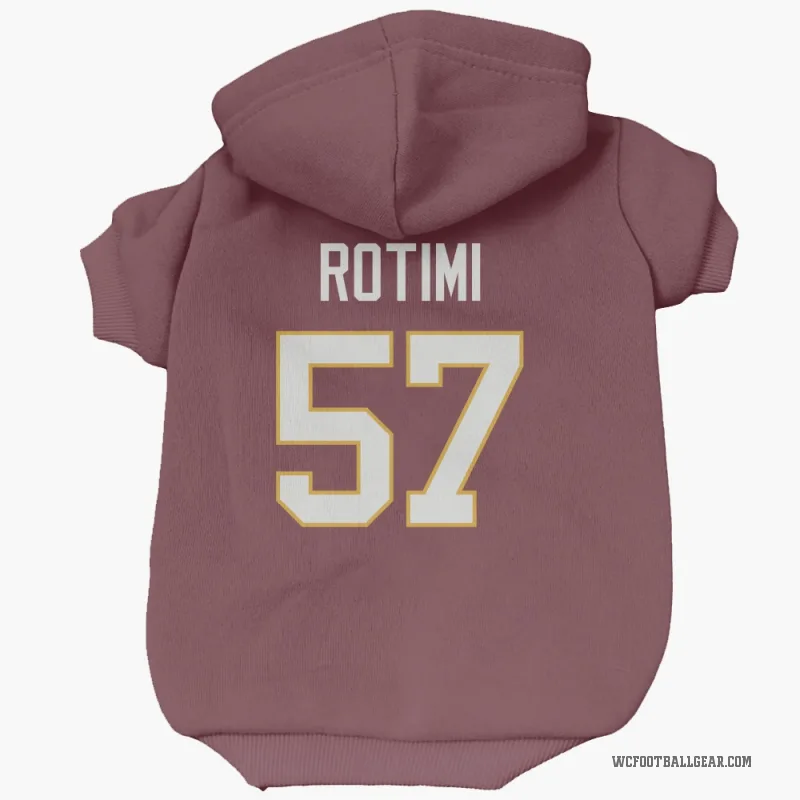 Bunmi Rotimi  Washington Commanders   Burgundy Cat & Dog Pet Hoodie