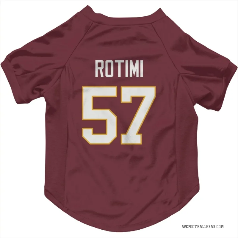 Bunmi Rotimi  Washington Commanders   Burgundy Cat & Dog Pet Jersey