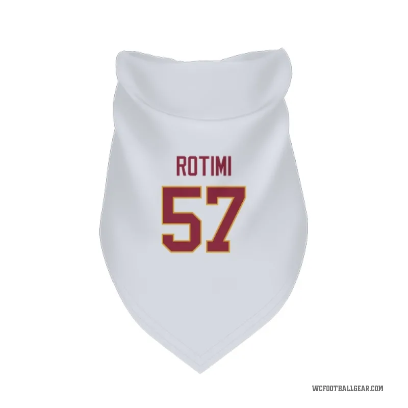 Bunmi Rotimi  White Washington Commanders  Cat & Dog Pet Bandana