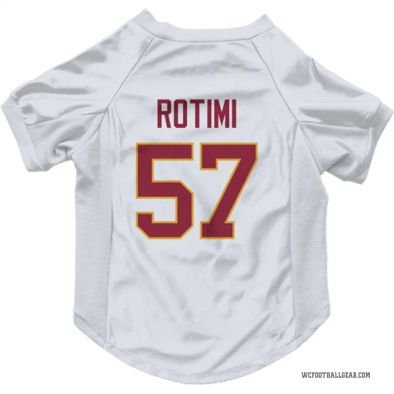 Bunmi Rotimi  White Washington Commanders  Cat & Dog Pet Jersey