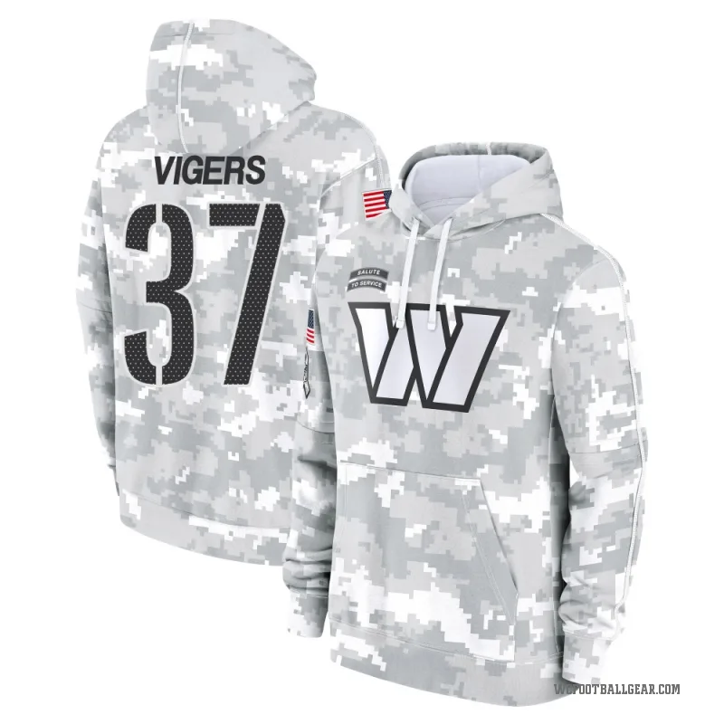 Car'lin Vigers Men's Camo Washington Commanders Arctic 2024 Salute to Service Club Fleece Pullover Hoodie