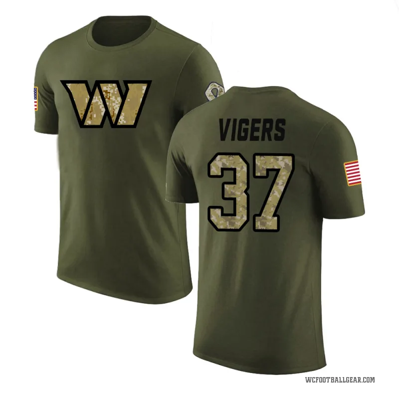 Car'lin Vigers Men's Olive Washington Commanders Salute to Service T-Shirt
