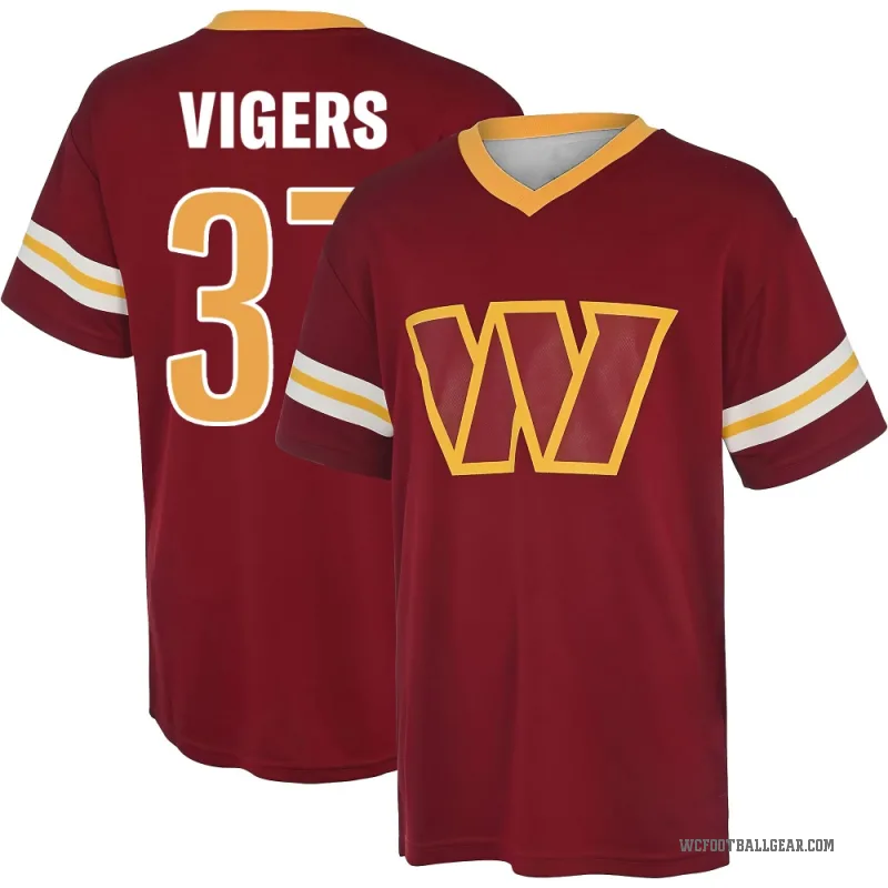 Car'lin Vigers Men's Red Washington Commanders Game Day V-Neck T-Shirt