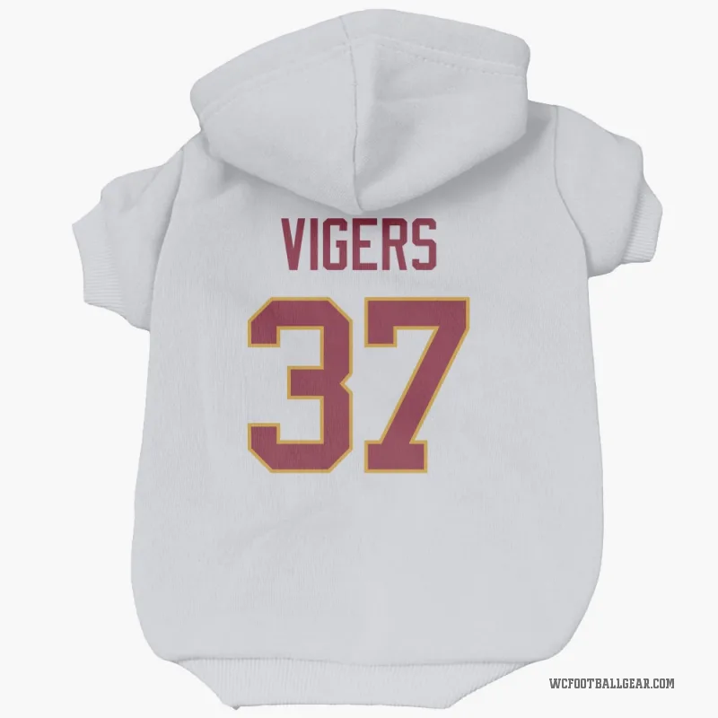 Car'lin Vigers  White Washington Commanders  Cat & Dog Pet Hoodie