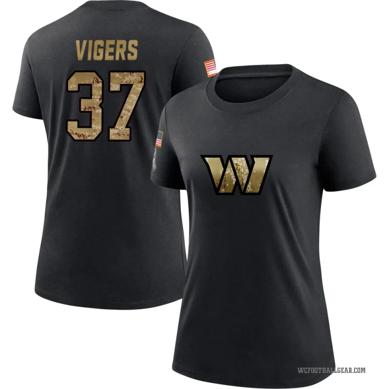 Car'lin Vigers Women's Black Washington Commanders 2020 Salute To Service Performance T-Shirt