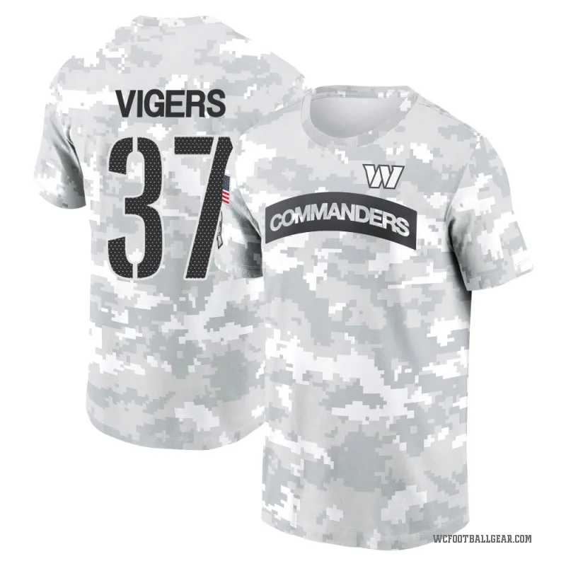 Car'lin Vigers Youth Camo Washington Commanders Arctic 2024 Salute to Service Performance T-Shirt