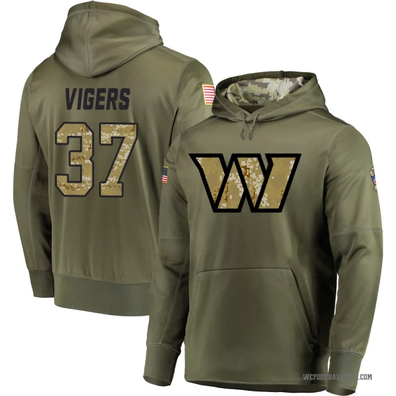 Car'lin Vigers Youth Olive Washington Commanders Salute to Service Pullover Hoodie