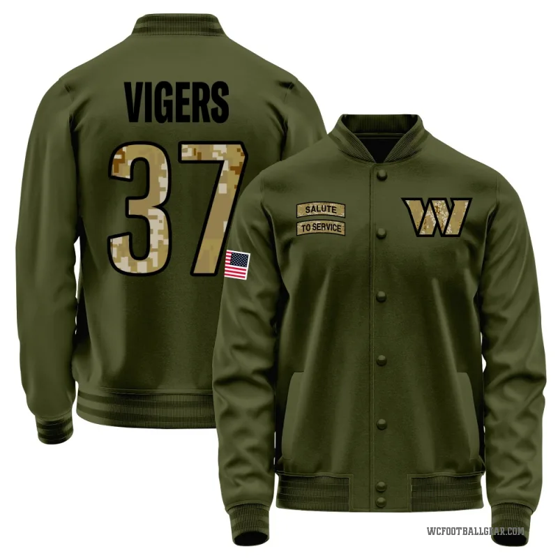 Car'lin Vigers Youth Olive Washington Commanders Salute to Service Sideline Performance Jacket