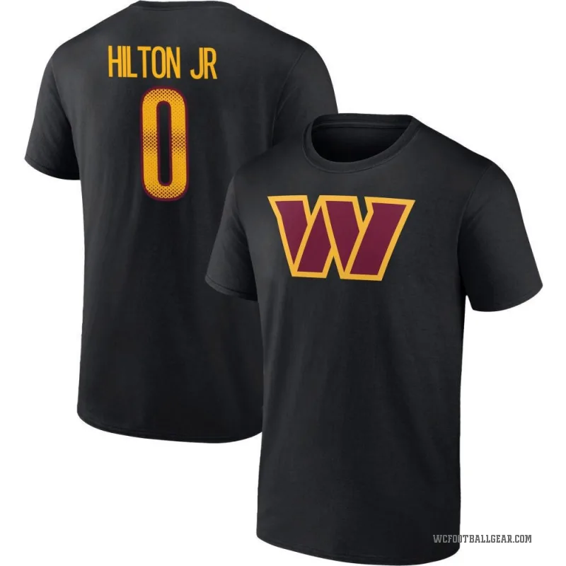 Chris Hilton Jr. Men's Black Washington Commanders T-Shirt