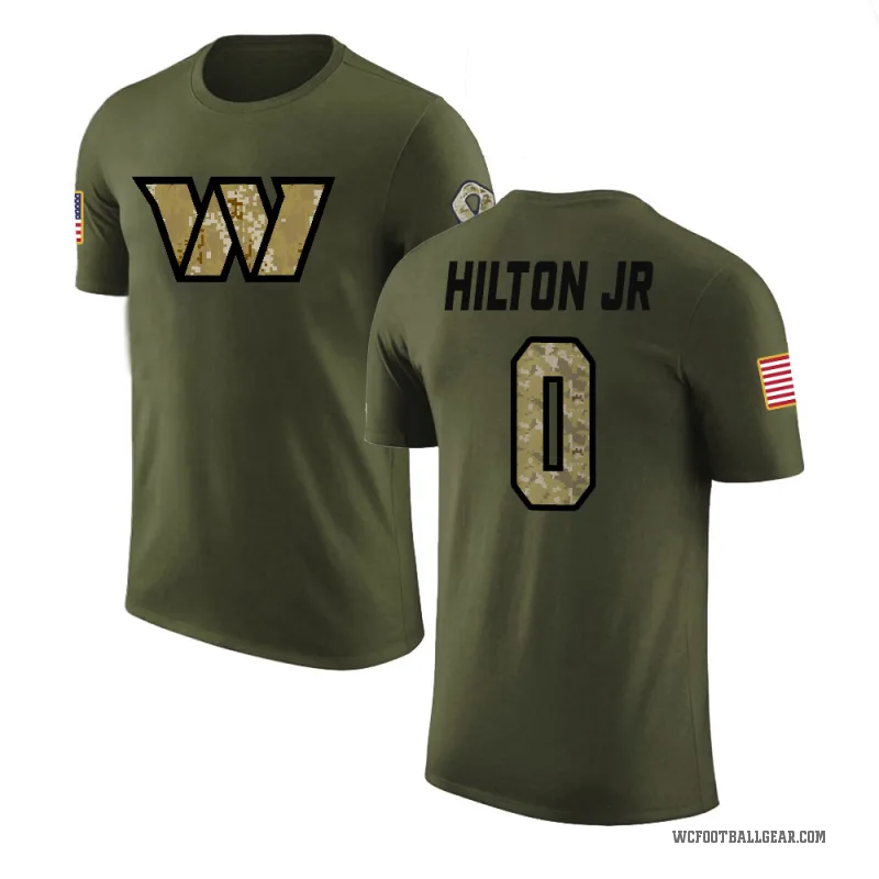Chris Hilton Jr. Men's Olive Washington Commanders Salute to Service T-Shirt