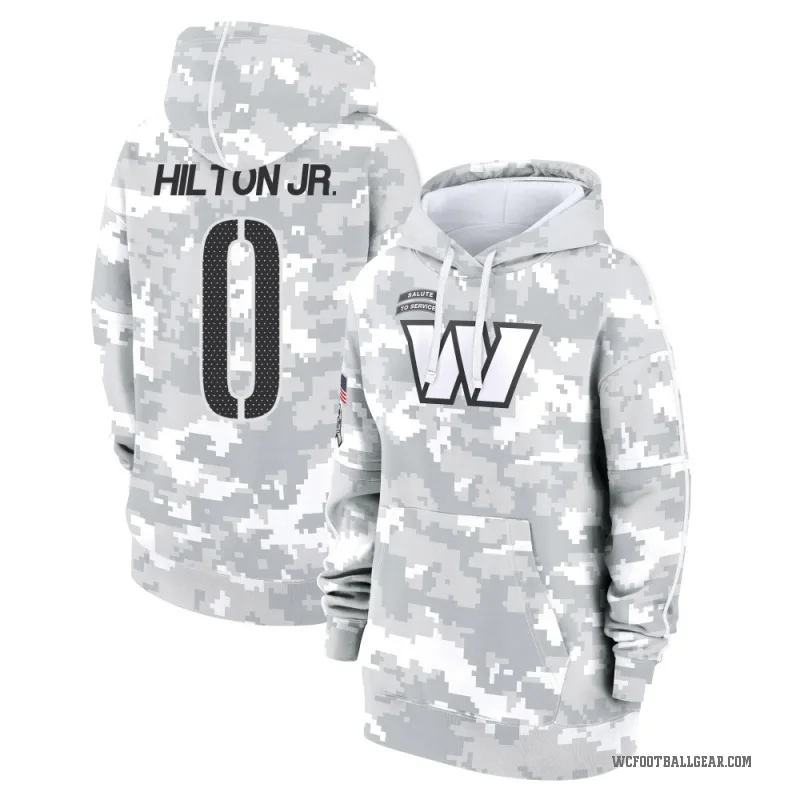 Chris Hilton Jr. Women's Camo Washington Commanders Arctic 2024 Salute to Service Club Fleece Pullover Hoodie