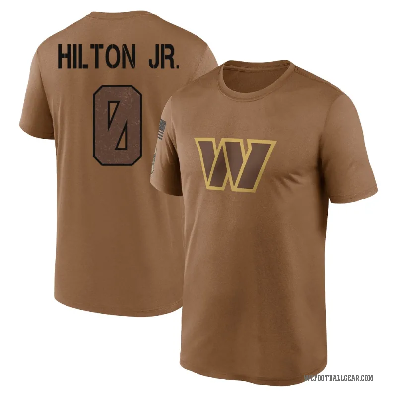 Chris Hilton Jr. Youth Brown Washington Commanders 2023 Salute To Service Performance T-Shirt