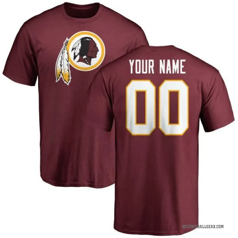 Custom Men's Washington Commanders Logo T-Shirt - Maroon