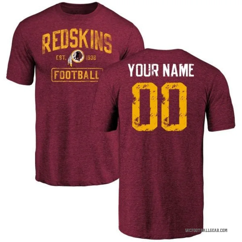 Custom Youth Washington Commanders Burgundy Distressed T-Shirt