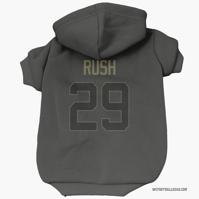 Darius Rush  Black Washington Commanders  Service Cat & Dog Pet Hoodie