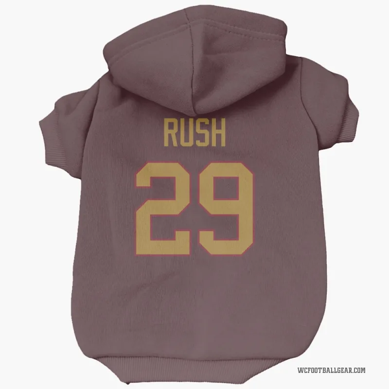 Darius Rush  Gold Washington Commanders   Burgundy  Cat & Dog Pet Hoodie