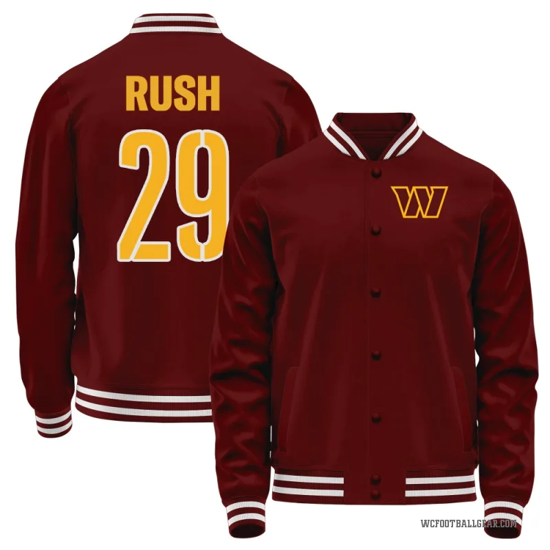 Darius Rush Men's Red Washington Commanders Full-Snap Jacket