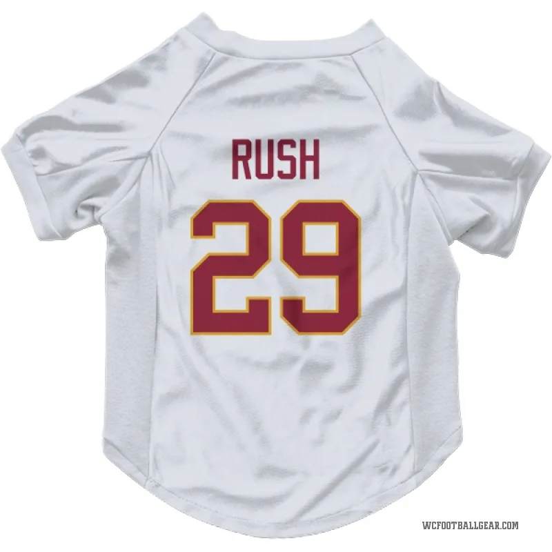 Darius Rush  White Washington Commanders  Cat & Dog Pet Jersey