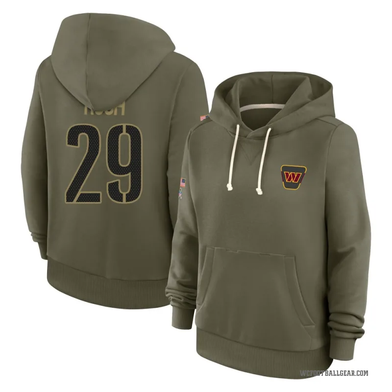 Darius Rush Women's Olive Washington Commanders 2025 Salute to Service Hoodie