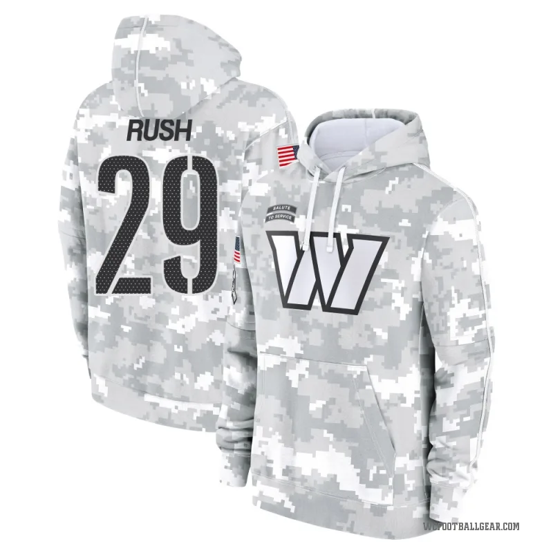 Darius Rush Youth Camo Washington Commanders Arctic 2024 Salute to Service Club Fleece Pullover Hoodie