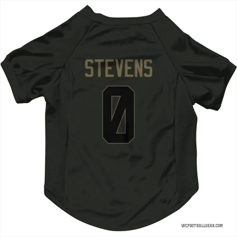 Drew Stevens  Black Washington Commanders  Service Cat & Dog Pet Jersey