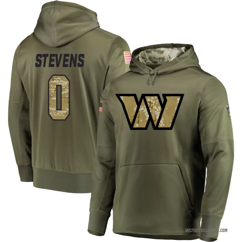 Drew Stevens Youth Olive Washington Commanders Salute to Service Pullover Hoodie