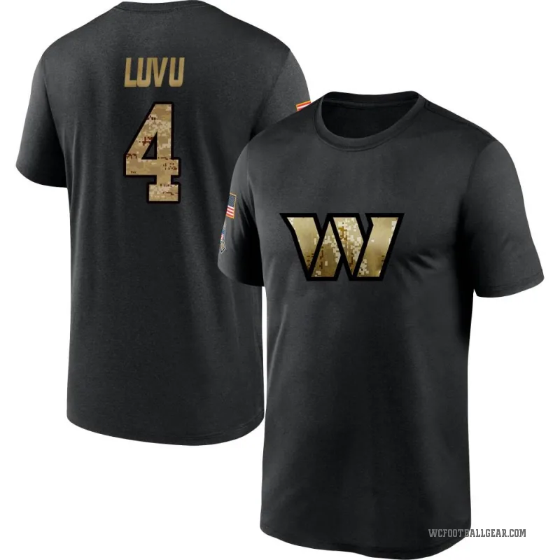 Frankie Luvu Men's Black Washington Commanders 2020 Salute To Service Performance T-Shirt