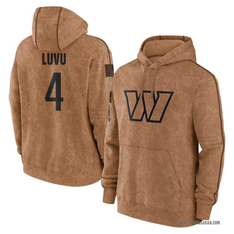 Frankie Luvu Men's Brown Washington Commanders 2023 Salute To Service Club Pullover Hoodie