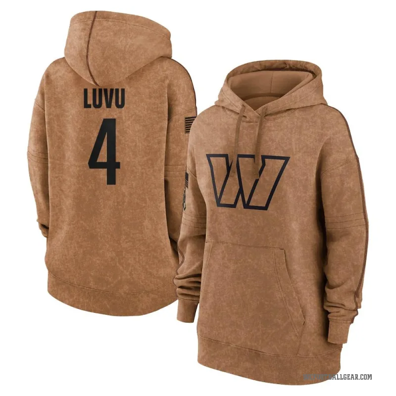 Frankie Luvu Women's Brown Washington Commanders 2023 Salute To Service Pullover Hoodie