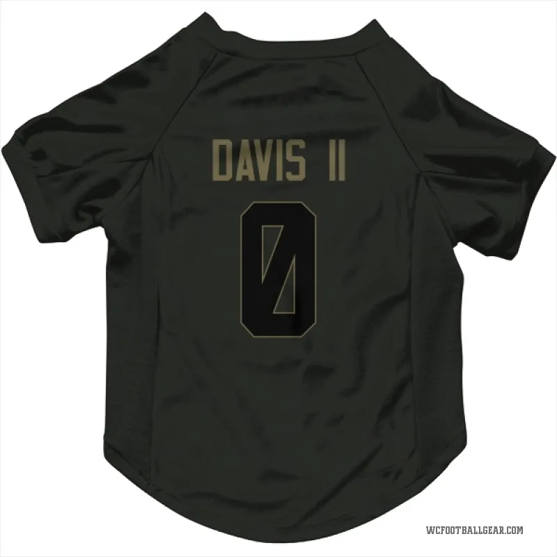 Fred Davis II  Black Washington Commanders  Service Cat & Dog Pet Jersey