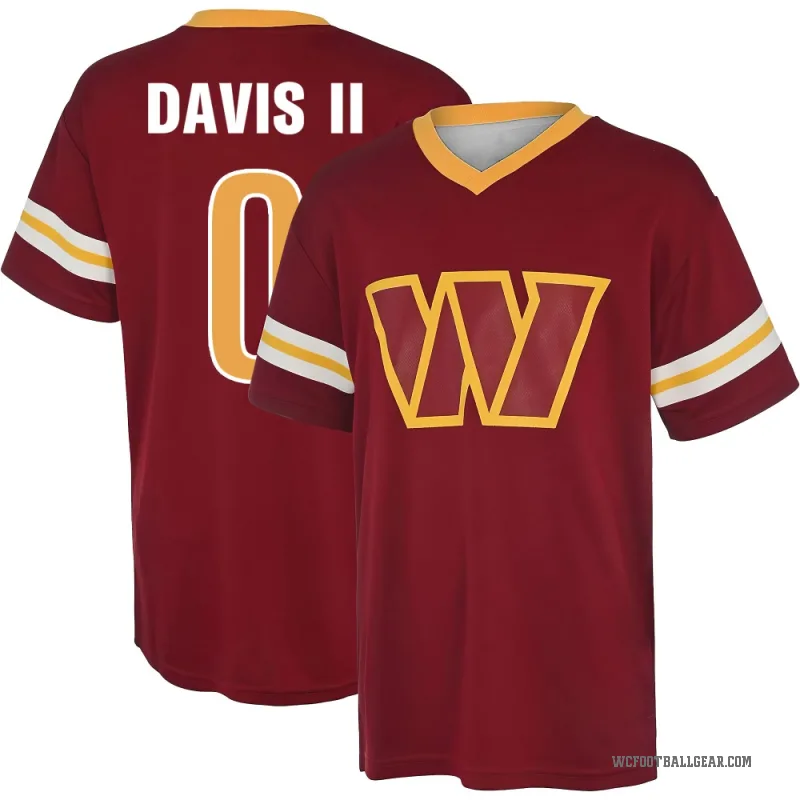 Fred Davis II Men's Red Washington Commanders Game Day V-Neck T-Shirt