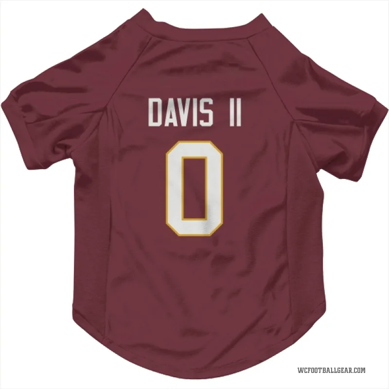 Fred Davis II  Washington Commanders   Burgundy Cat & Dog Pet Jersey