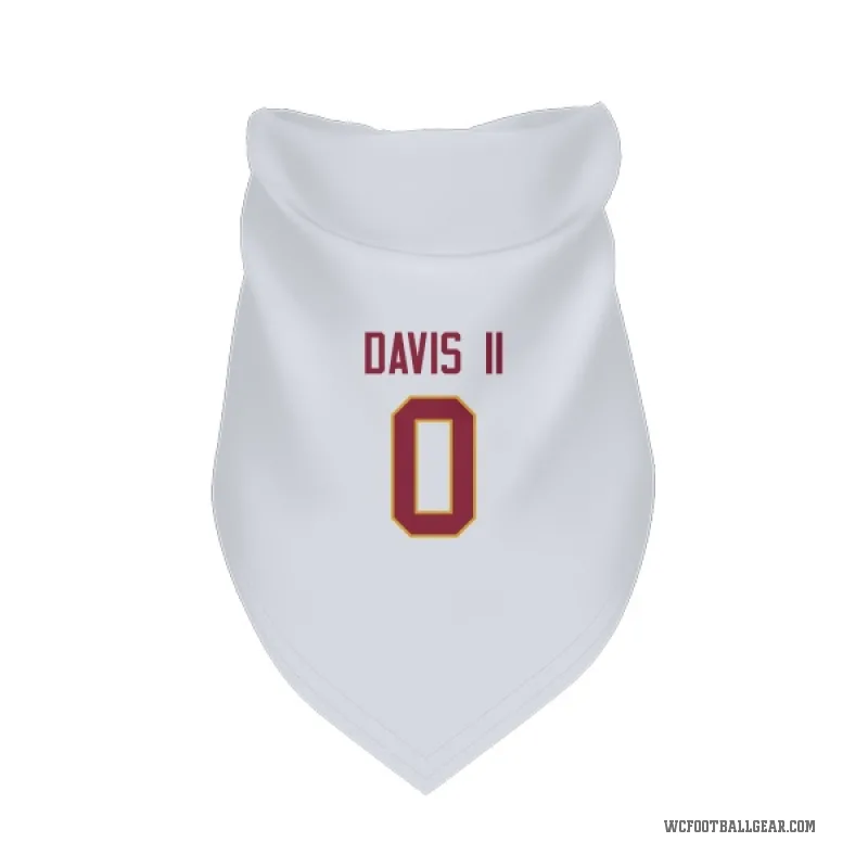 Fred Davis II  White Washington Commanders  Cat & Dog Pet Bandana